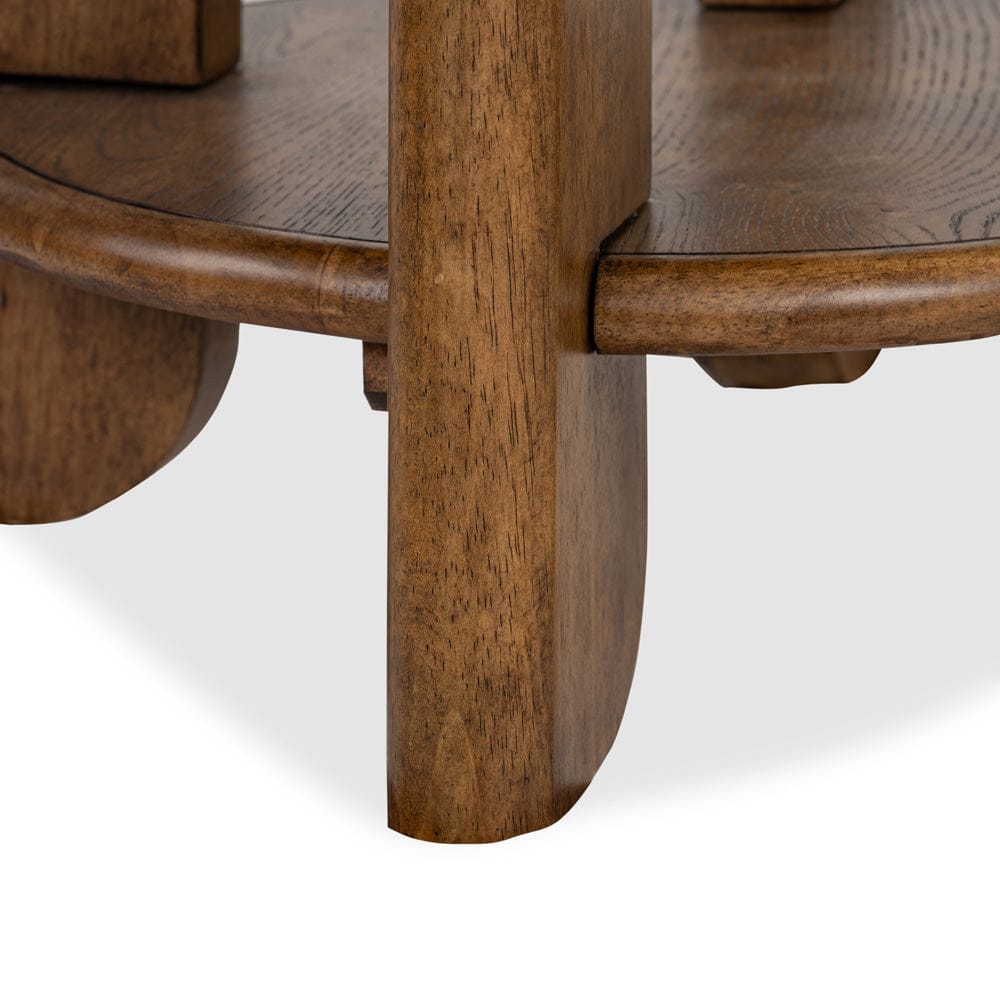 Henry & Mason  -  Brannix Tawny Brown Round End Table  - AFA01291 view 6