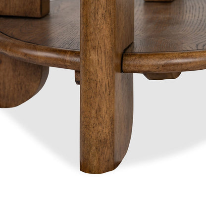 Henry & Mason  -  Brannix Tawny Brown Round End Table  - AFA01291 view 6