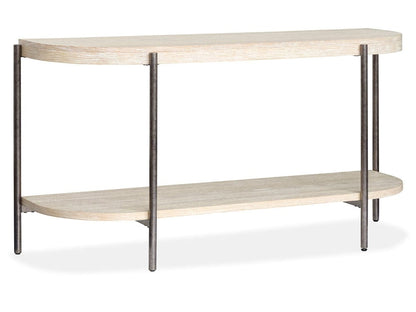 Henry & Mason  -  Branton Edgecomb Grey And Weathered Antique Nickel Demilune Sofa Table  - AFA00990 view 1