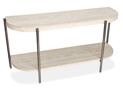 Henry & Mason  -  Branton Edgecomb Grey And Weathered Antique Nickel Demilune Sofa Table  - AFA00990 view 2