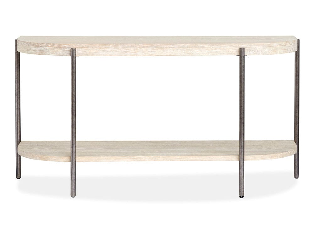 Henry & Mason  -  Branton Edgecomb Grey And Weathered Antique Nickel Demilune Sofa Table  - AFA00990 view 3