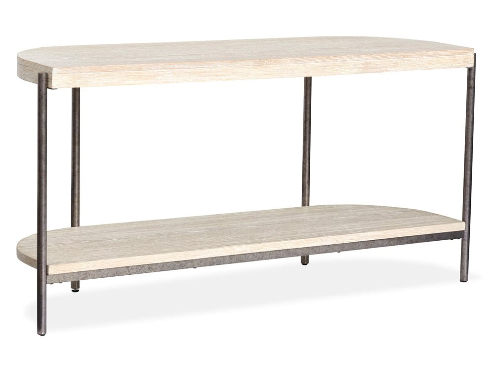 Henry & Mason  -  Branton Edgecomb Grey And Weathered Antique Nickel Demilune Sofa Table  - AFA00990 view 5