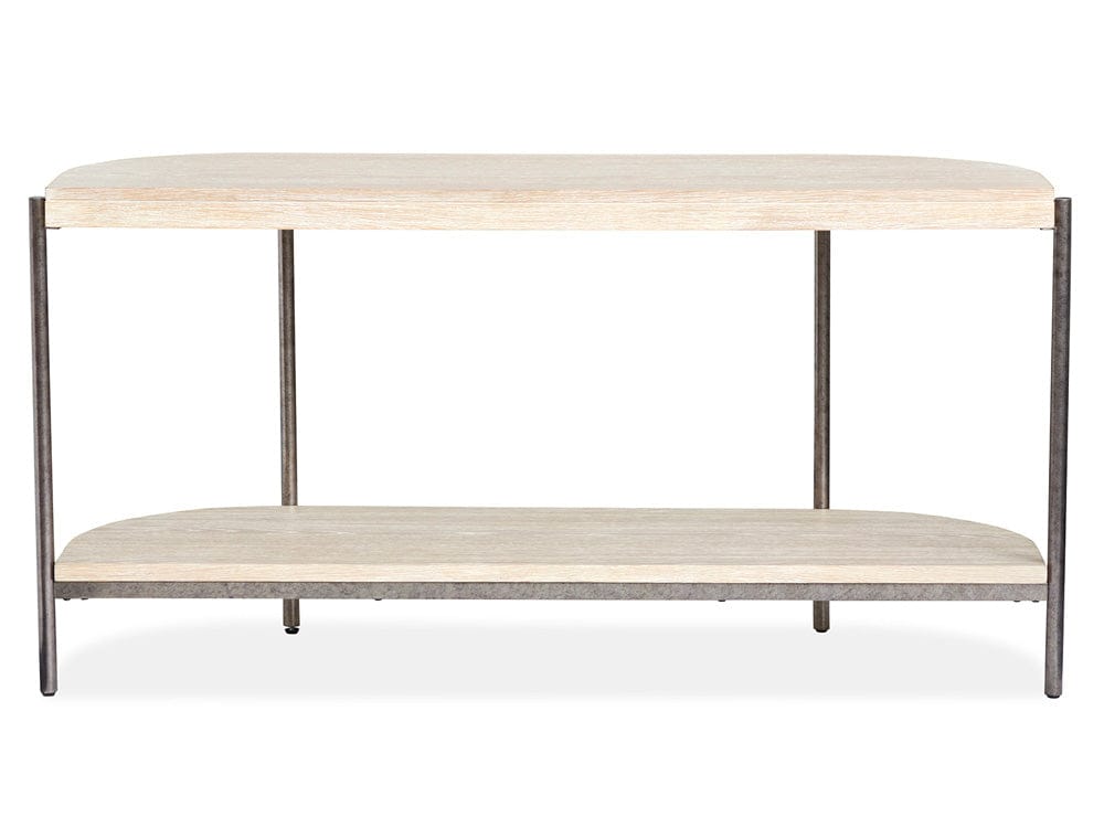 Henry & Mason  -  Branton Edgecomb Grey And Weathered Antique Nickel Demilune Sofa Table  - AFA00990 view 6