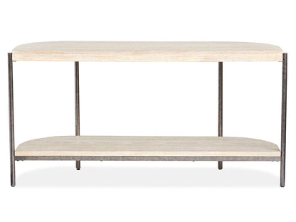 Henry & Mason  -  Branton Edgecomb Grey And Weathered Antique Nickel Demilune Sofa Table  - AFA00990 view 6