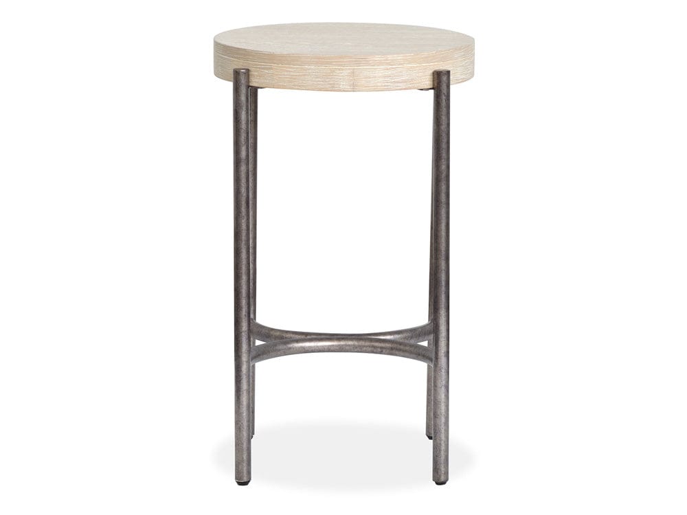 Henry & Mason  -  Branton Edgecomb Grey And Weathered Antique Nickel Round Accent Table  - AFA00992 view 4