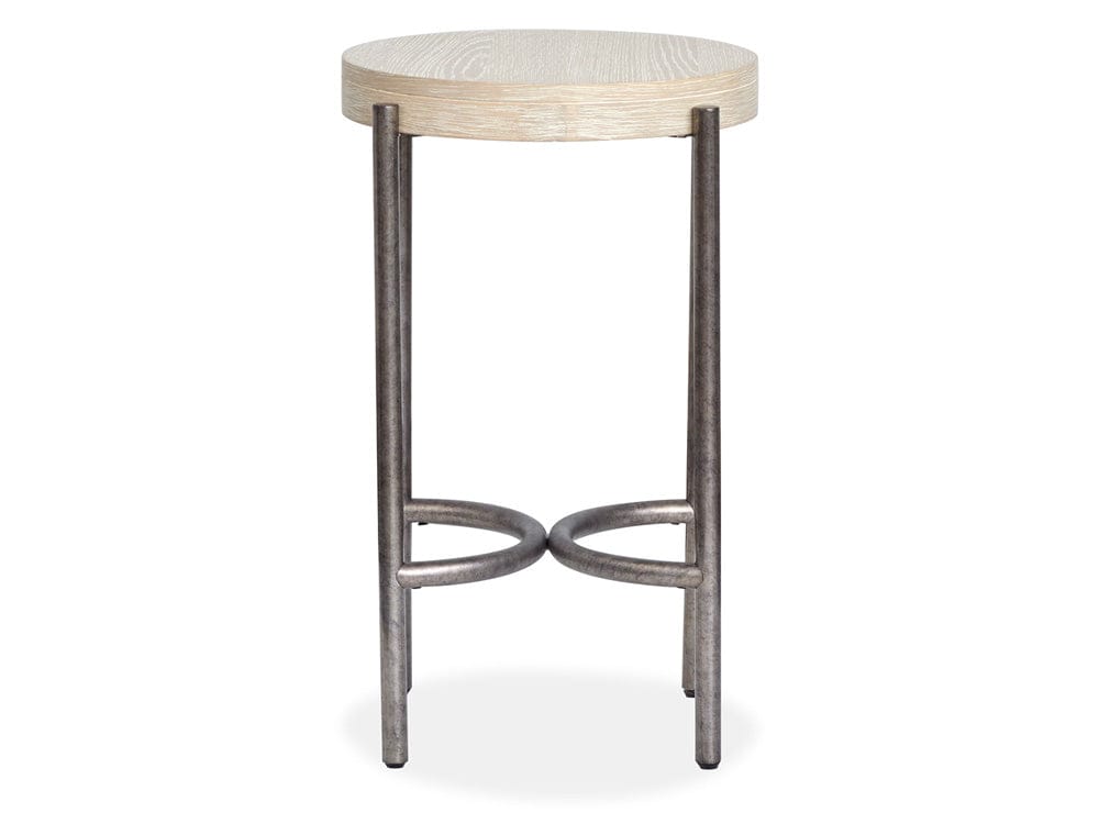 Henry & Mason  -  Branton Edgecomb Grey And Weathered Antique Nickel Round Accent Table  - AFA00992 view 5
