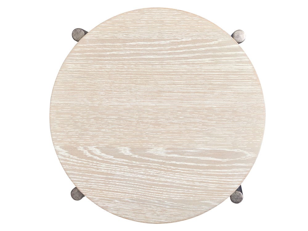 Henry & Mason  -  Branton Edgecomb Grey And Weathered Antique Nickel Round Accent Table  - AFA00992 view 6