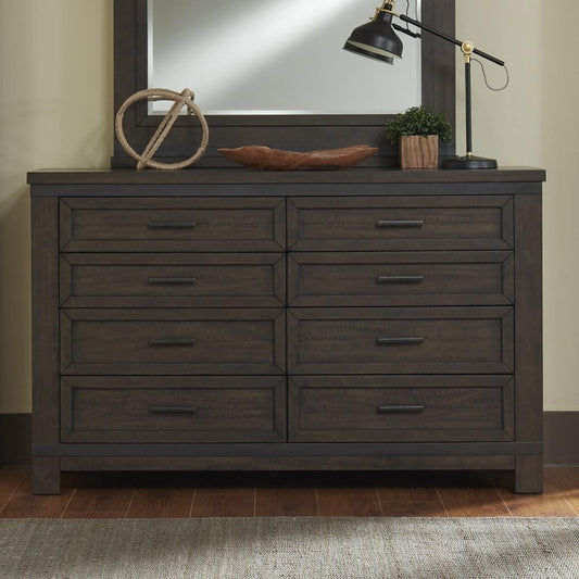 Henry & Mason - Briar Cliff 8 Drawer Dresser in Rock Beaten Brown with Saw Cuts - AFA03629 view 2