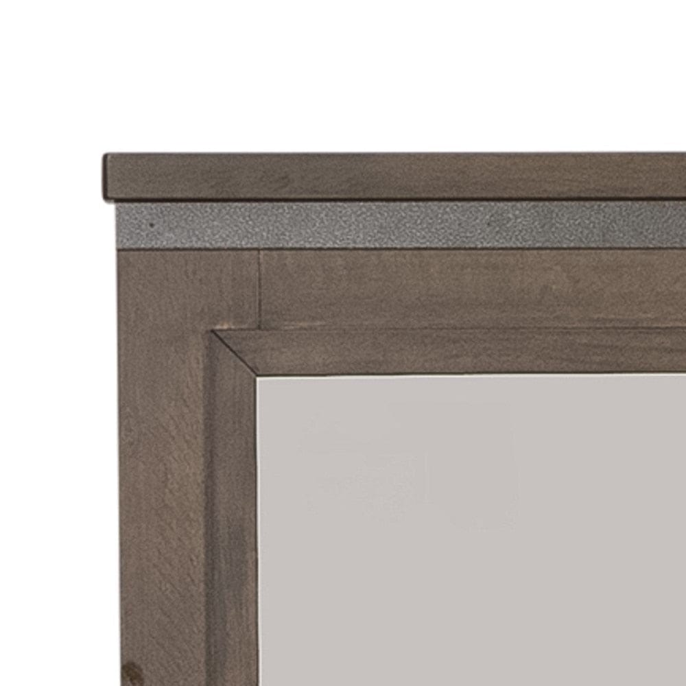 Henry & Mason - Briar Cliff Dresser & Mirror in Rock Beaten Brown with Saw Cuts - AFA03643 view 10