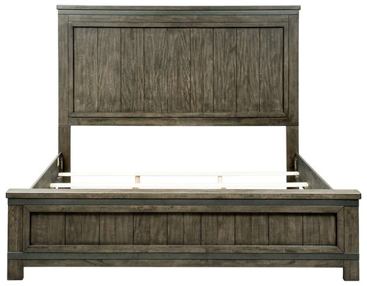 Henry & Mason - Briar Cliff King California Panel Bed in Rock Beaten Brown with Saw Cuts - AFA03638 view 2