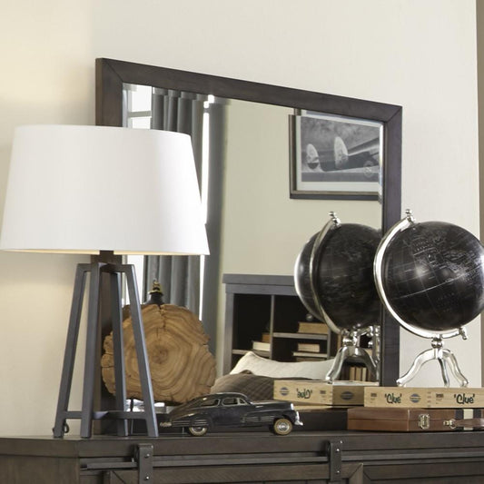 Henry & Mason - Briar Cliff Mirror in Rock Beaten Brown with Saw Cuts - AFA03633 view 2