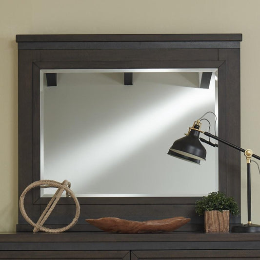 Henry & Mason - Briar Cliff Mirror in Rock Beaten Brown with Saw Cuts - AFA03634 view 1