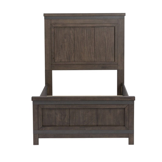 Henry & Mason - Briar Cliff Twin Panel Bed in Rock Beaten Brown with Saw Cuts - AFA03692 view 2