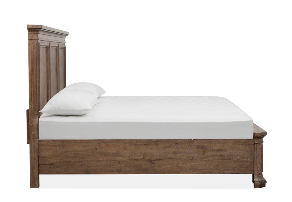 Henry & Mason  -  Briar Crest Florentine Walnut Queen Panel Storage Bed  - AFA00762 view 4