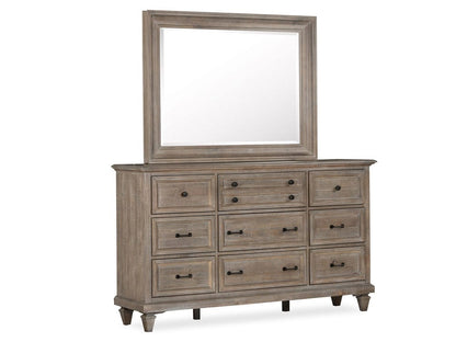 Henry & Mason  -  Briarhill Dovetail Grey Drawer Dresser With Landscape Mirror  - AFA01046 view 1