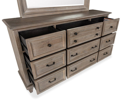 Henry & Mason  -  Briarhill Dovetail Grey Drawer Dresser With Landscape Mirror  - AFA01046 view 8