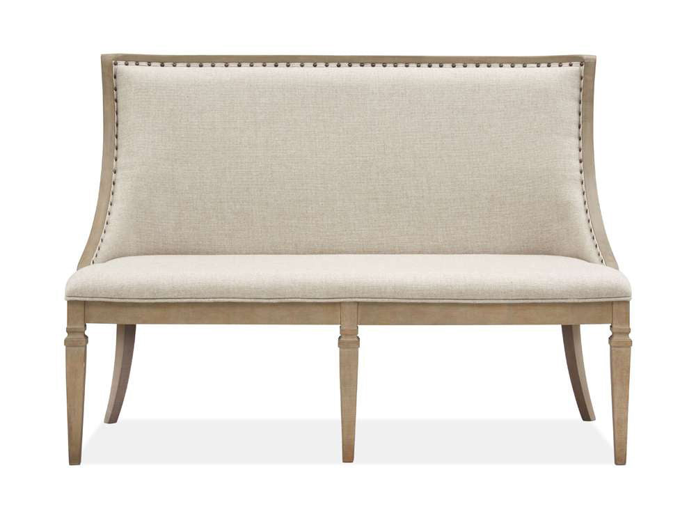 Henry & Mason - Briarhill Wood Bench w/Upholstered Seat & Back KD - AFA00721 view 1