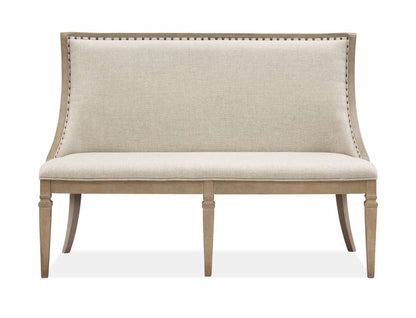 Henry & Mason - Briarhill Wood Bench w/Upholstered Seat & Back KD - AFA00721 view 1