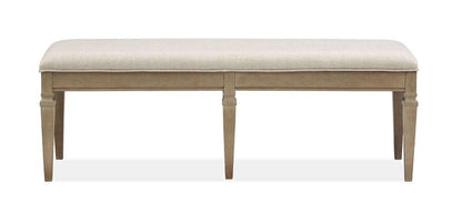 Henry & Mason - Briarhill Wood Bench w/Upholstered Seat KD - AFA00722 view 1