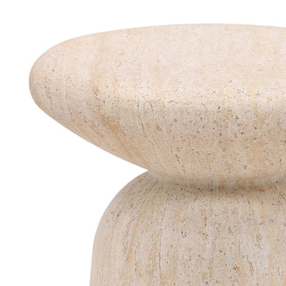 Henry & Mason - Bronte Lightweight Concrete End Table in Travertine Stone Finish - DV7143 veiw 2