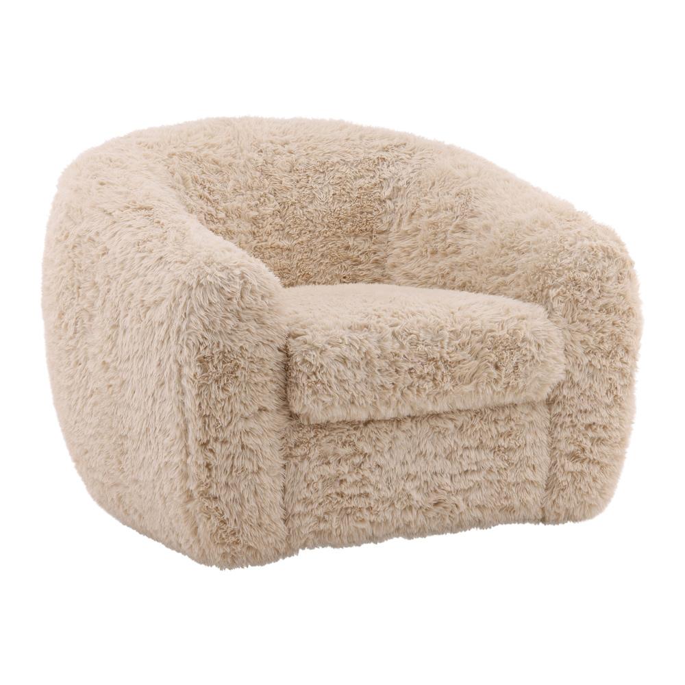 Henry & Mason - Bruce Faux Leather Occasional Chair in Cream - DV7473 veiw 1