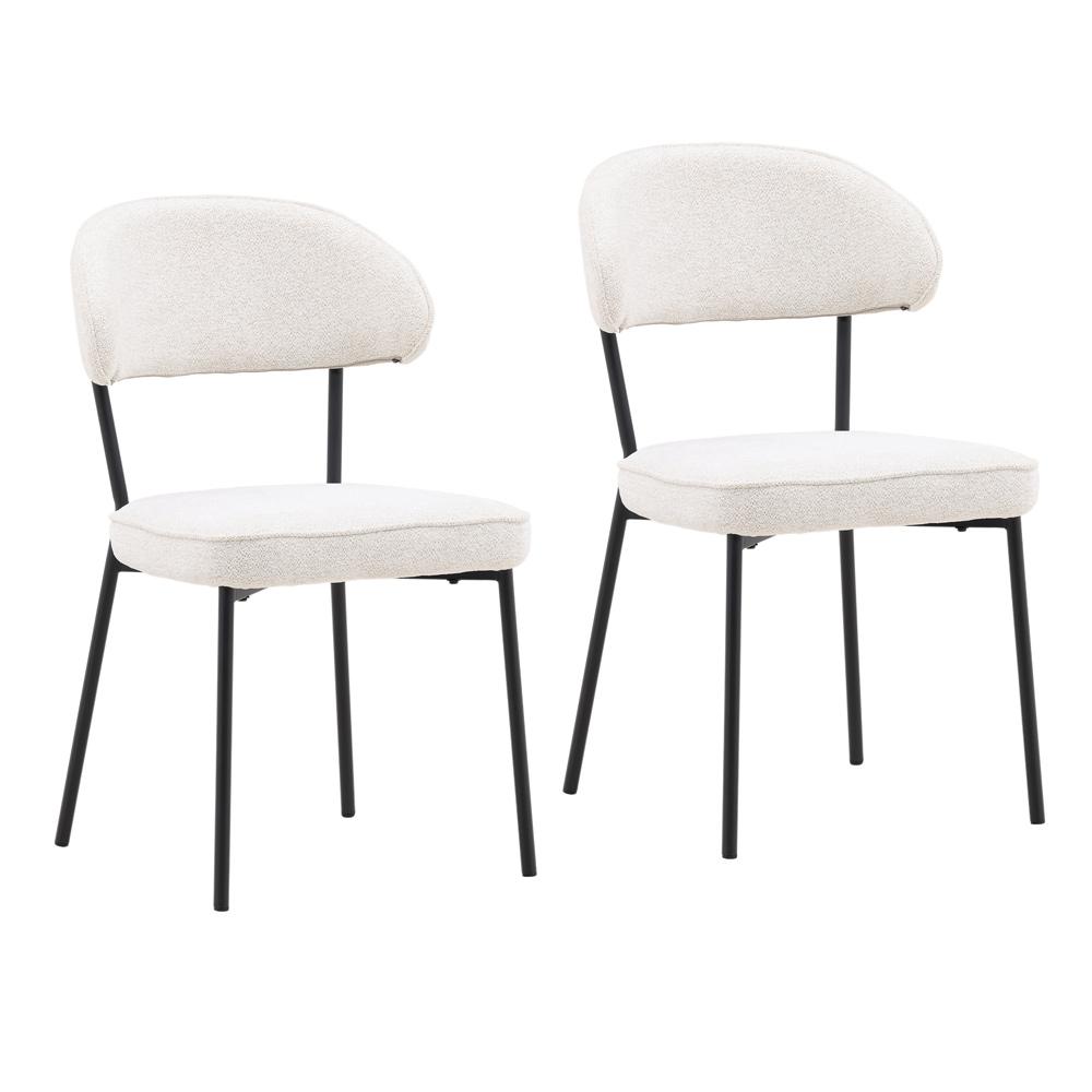 Henry & Mason - Bryerly Iron Dining Chairs with Cream Performance Fabric St of 2 - DV7262 veiw 1