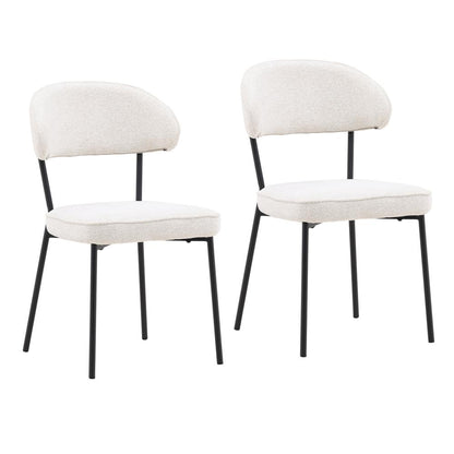 Henry & Mason - Bryerly Iron Dining Chairs with Cream Performance Fabric St of 2 - DV7262 veiw 1