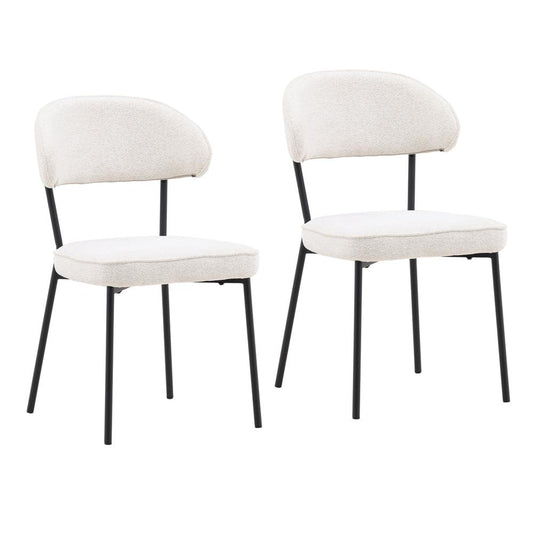 Henry & Mason - Bryerly Iron Dining Chairs with Cream Performance Fabric St of 2 - DV7262 veiw 1