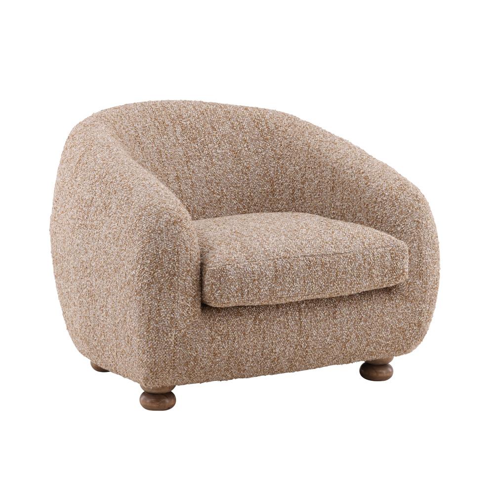 Henry & Mason - Bundi Rubberwood Accent Chair with Multi-Tone Boucle Fabric - DV7414 veiw 1