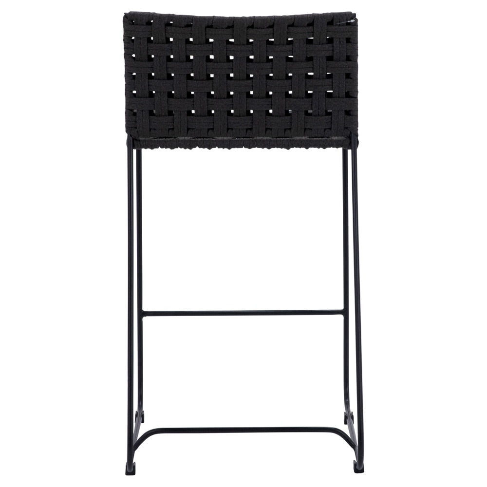 Henry & Mason - Cabott Powder Coated Iron Outdoor Counter Stool with Woven Black Rope - DV7235 veiw 3