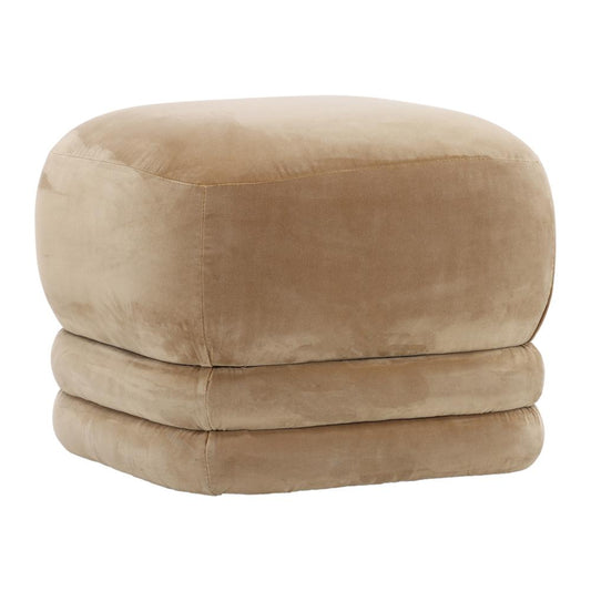 Henry & Mason - Caravi Camel Velvet Upholstered Ottoman - DV7411 veiw 1