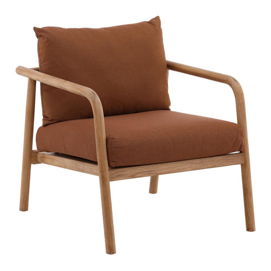 Henry & Mason - Carlotta Teak Outdoor Occasional Chair with Sienna Acrylic Upholstery - DV7241 veiw 1