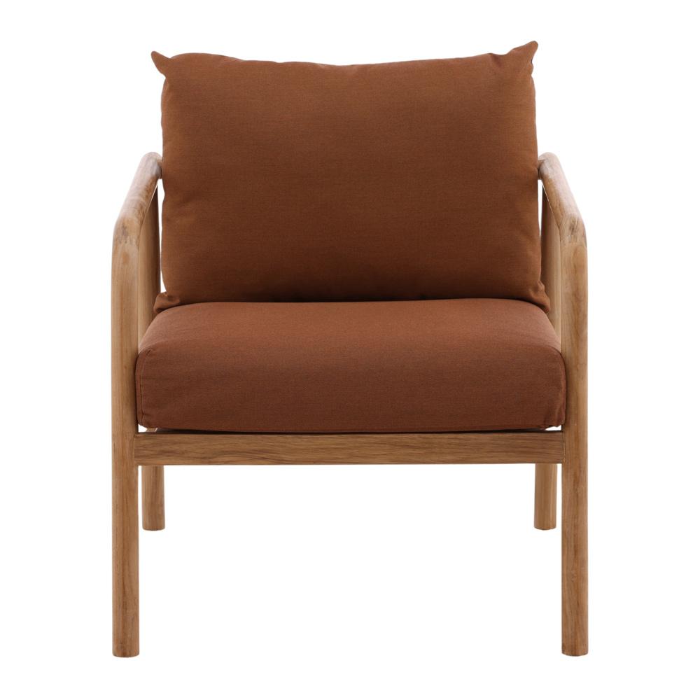 Henry & Mason - Carlotta Teak Outdoor Occasional Chair with Sienna Acrylic Upholstery - DV7241 veiw 2