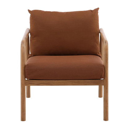 Henry & Mason - Carlotta Teak Outdoor Occasional Chair with Sienna Acrylic Upholstery - DV7241 veiw 2