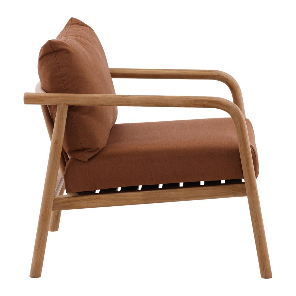 Henry & Mason - Carlotta Teak Outdoor Occasional Chair with Sienna Acrylic Upholstery - DV7241 veiw 3