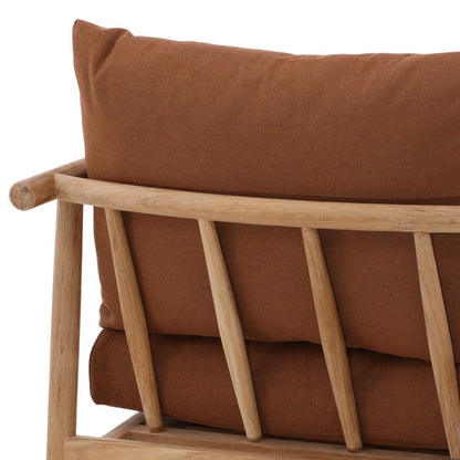 Henry & Mason - Carlotta Teak Outdoor Occasional Chair with Sienna Acrylic Upholstery - DV7241 veiw 5