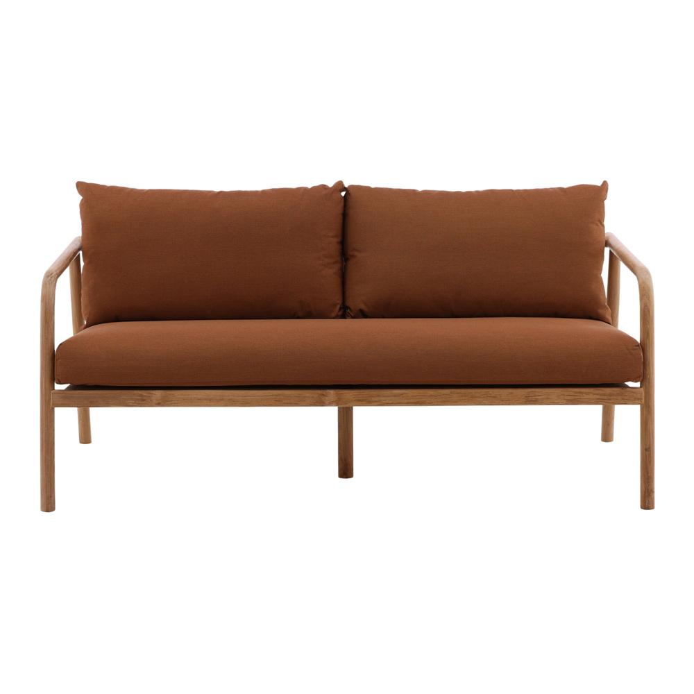 Henry & Mason - Carlotta Teak Outdoor Sofa with Sienna Acrylic Upholstery - DV7242 veiw 2