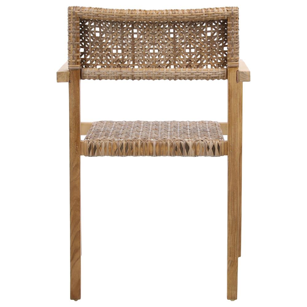 Henry & Mason - CeeKay Teak and Rattan Outdoor Dining Chair - Set of 2 Brown - DV7232 veiw 4