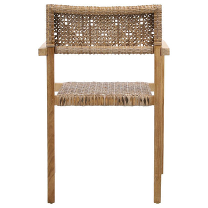 Henry & Mason - CeeKay Teak and Rattan Outdoor Dining Chair - Set of 2 Brown - DV7232 veiw 4