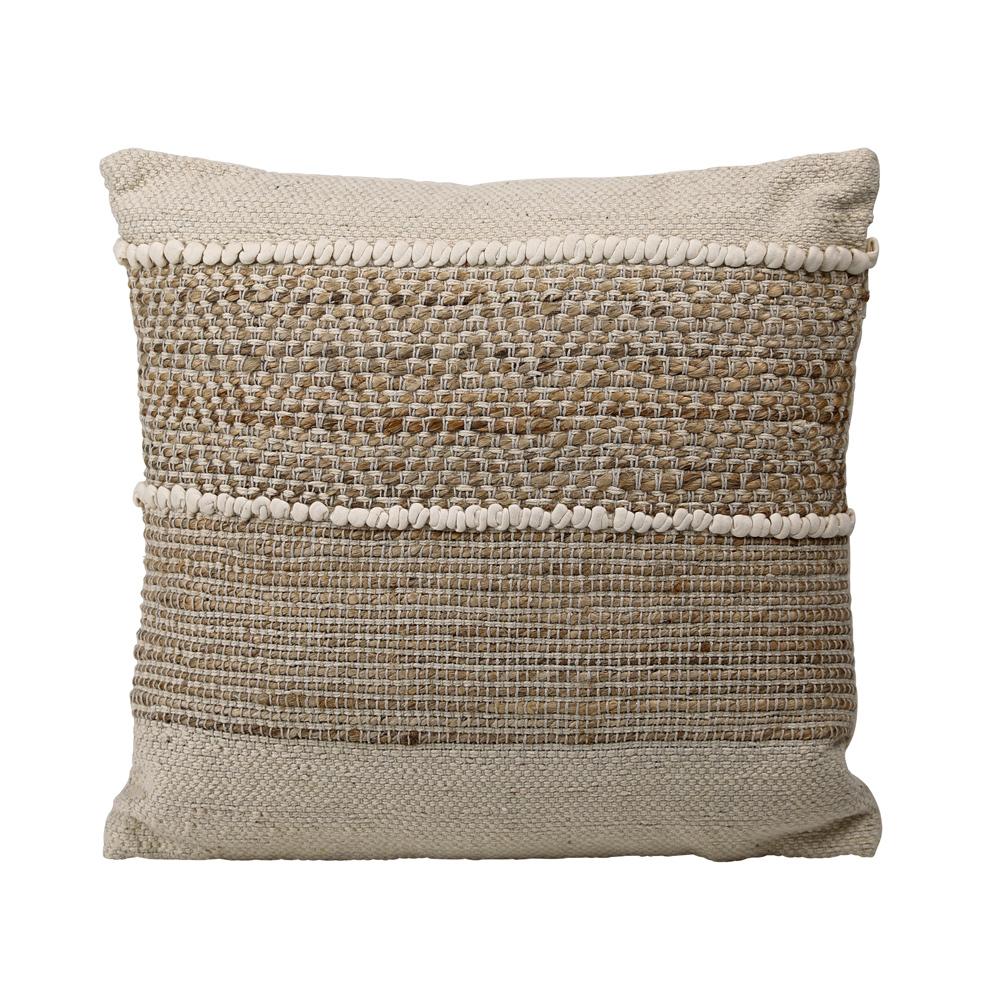 Henry & Mason - Chandler Handwoven Jute Pillow in Natural and Ivory - DV7568 veiw 1