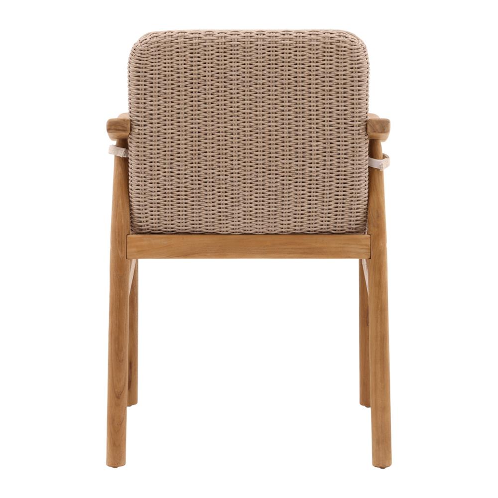 Henry & Mason - Chauncy Outdoor Dining Chair in Beige Olefin and Teak - Set of 2 - DV7067 veiw 4