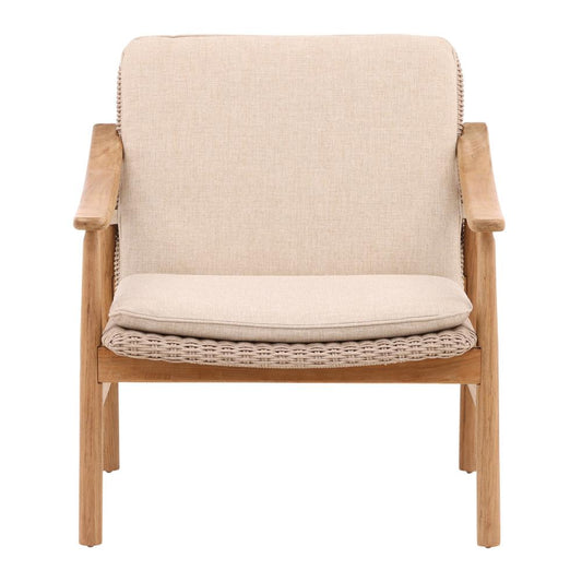 Henry & Mason - Chauncy Outdoor Occasional Chair in Beige Olefin and Teak - DV7066 veiw 2