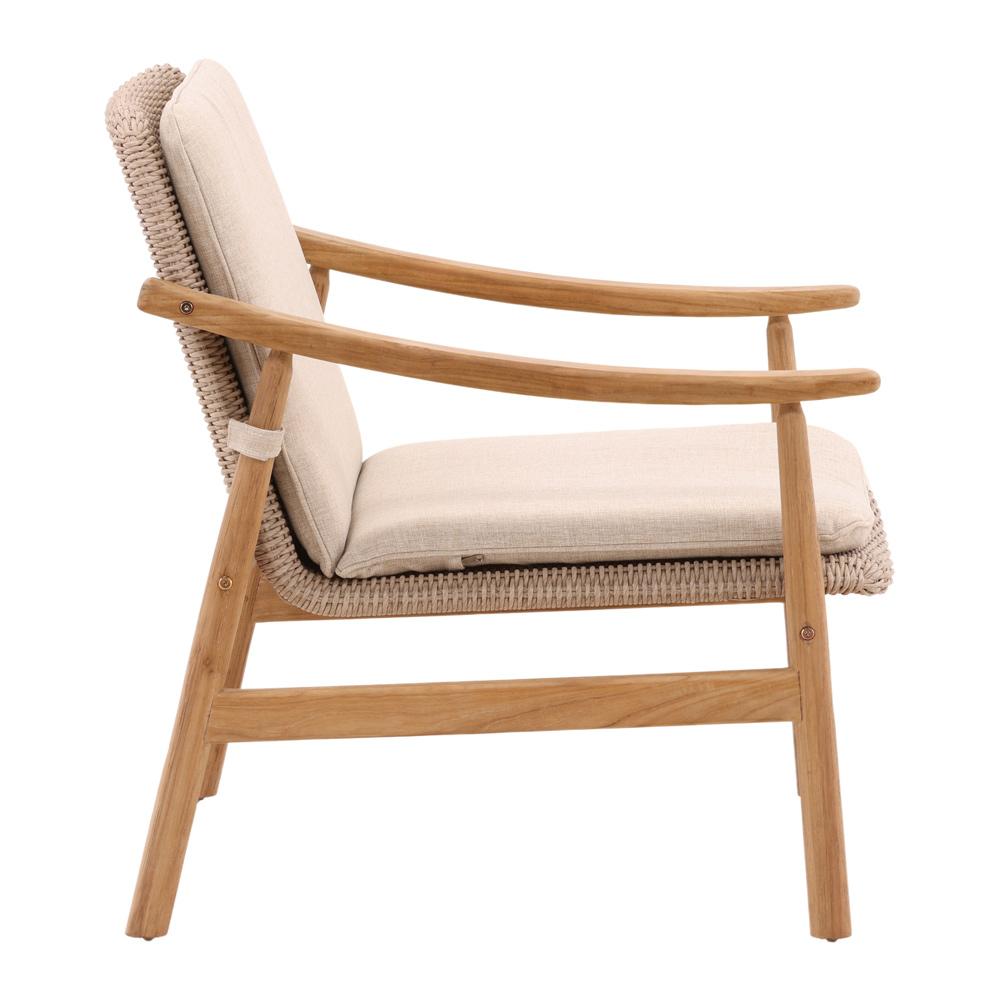 Henry & Mason - Chauncy Outdoor Occasional Chair in Beige Olefin and Teak - DV7066 veiw 3