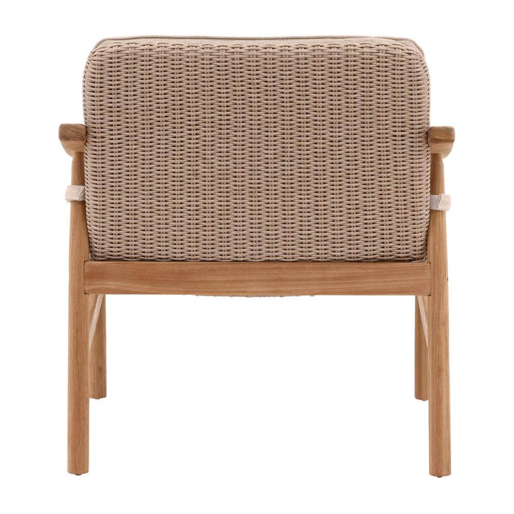 Henry & Mason - Chauncy Outdoor Occasional Chair in Beige Olefin and Teak - DV7066 veiw 4