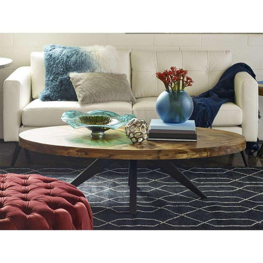 Henry & Mason - Clark Acacia Oval Coffee Table in Brown - ACA-849-BRO-CFET veiw 2