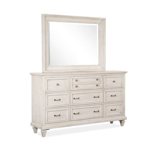 Henry & Mason  -  Coastal Birch Alabaster Drawer Dresser With Landscape Mirror  - AFA01150 view 1