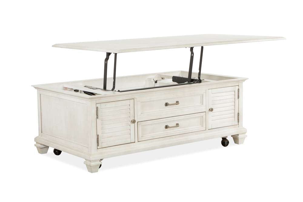 Henry & Mason - Coastal Birch Lift Top Storage Cocktail Table w/Casters - AFA00447 view 2