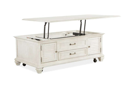 Henry & Mason - Coastal Birch Lift Top Storage Cocktail Table w/Casters - AFA00447 view 2