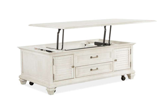 Henry & Mason - Coastal Birch Lift Top Storage Cocktail Table w/Casters - AFA00447 view 2