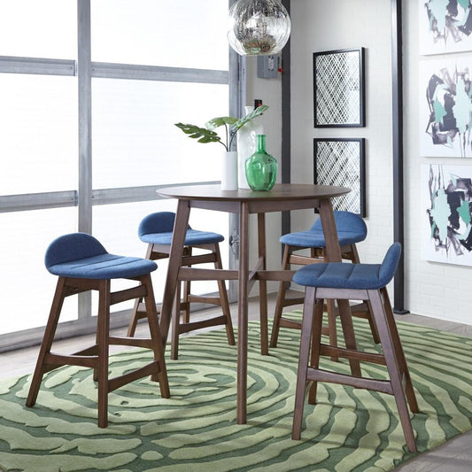 Henry & Mason - Compact Living 5 Piece Gathering Table Set in Satin Walnut - AFA01729 view 1